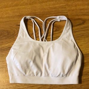 Fabletics pale pink sports bra